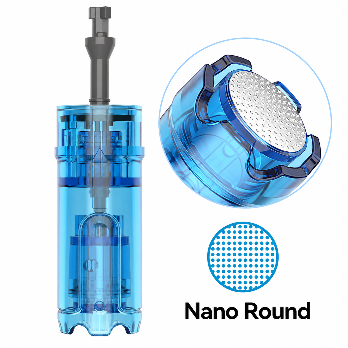 Nano Round-patron til Dr. Pen M9 og M8 Max med detalj av den runde kontaktspissen