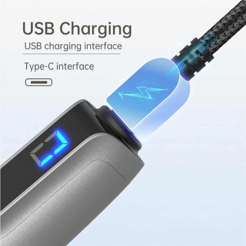 Illustrasjon av USB-C-ladekontakten øverst på Dr. Pen M8s